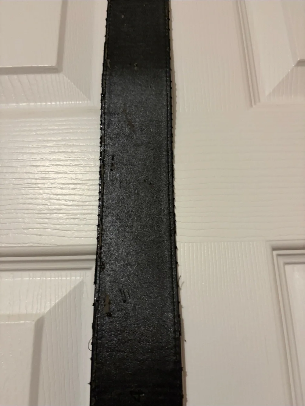 Black Croc-Embossed Faux Belt